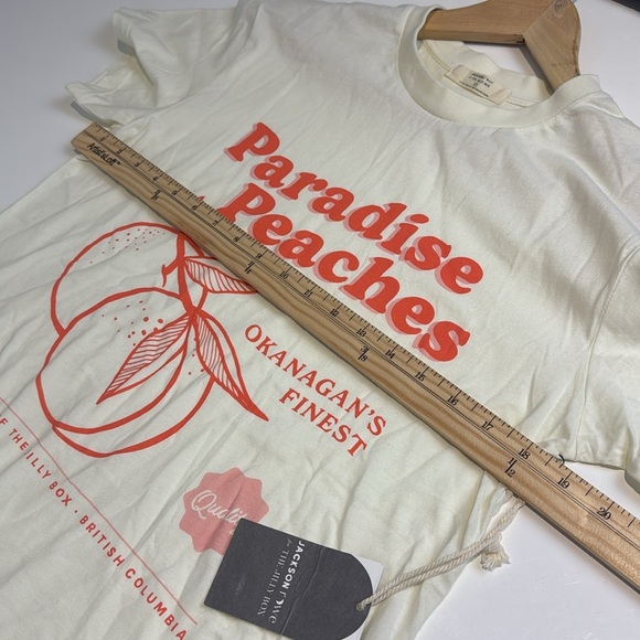 JACKSON ROWEX JILLY BOX PARADISE PEACHES TEE Size Extra Small NWT - Picture 6 of 8
